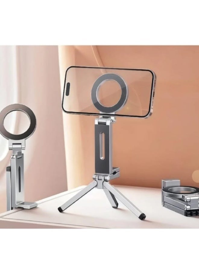 YOUFO Aluminum Alloy Multifunctional Magnetic Bracket - Adjustable Tripod Stand, 360° Rotation, Heavy Duty Mount for Desk, Vlogging, and Live Streaming - Image 2